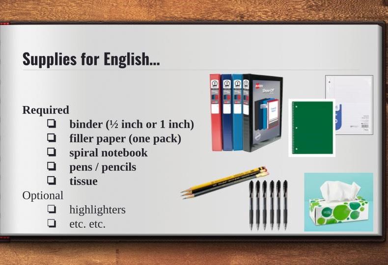 english supplies